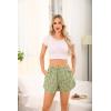 Vlazom Women’s Sleep Shorts Cute Plaid Pajamas Shorts Soft Elastic Pajama Bottoms Boxer Shorts Sleepwear S-XXL(Emerald Geen)
