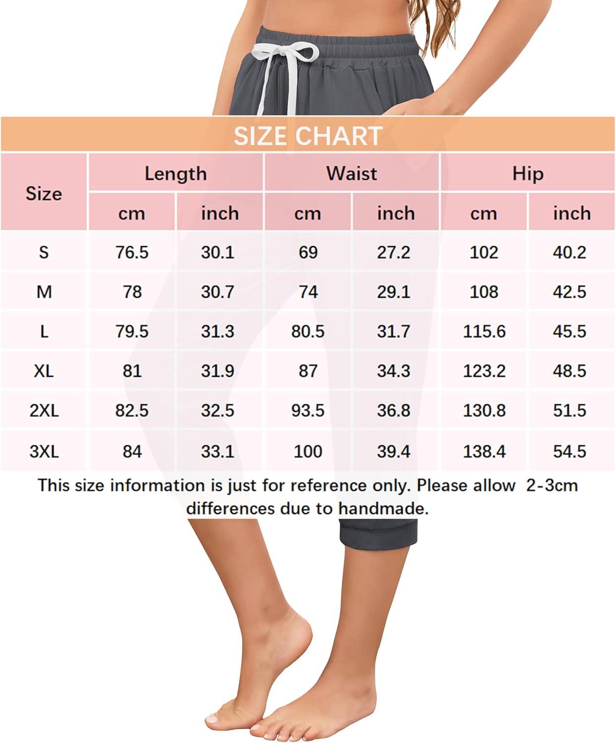 imageVlazom Womens Yoga Capri Pants Drawstring Joggers Pants Sweatpants with Pockets for Lounge Gym Running Workout S3XLGunmetal Grey