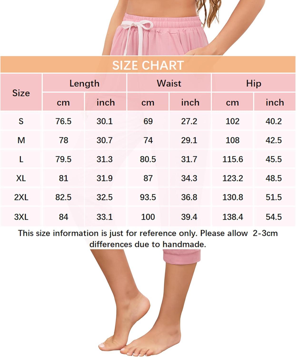 imageVlazom Womens Yoga Capri Pants Drawstring Joggers Pants Sweatpants with Pockets for Lounge Gym Running Workout S3XLPink