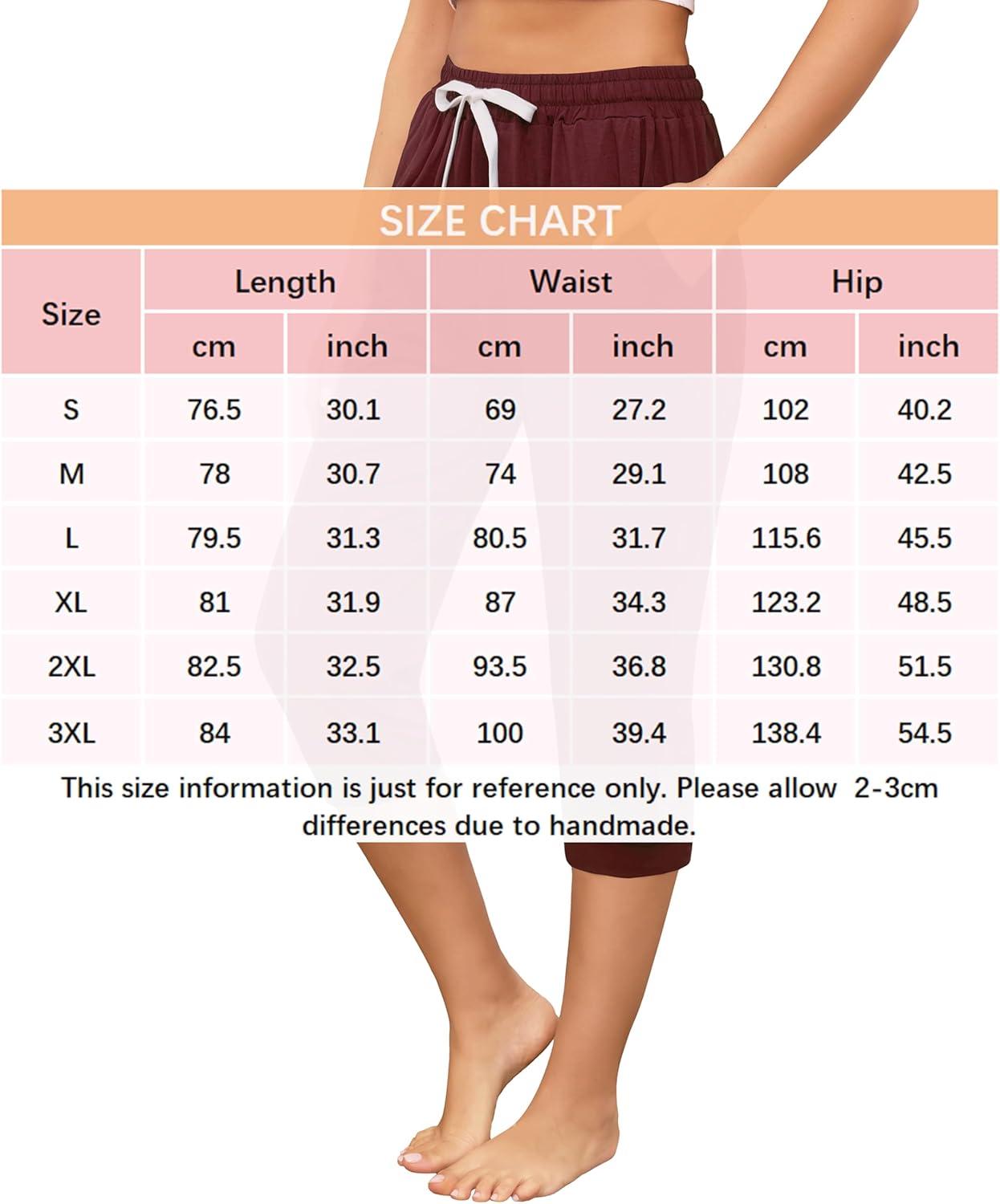 imageVlazom Womens Yoga Capri Pants Drawstring Joggers Pants Sweatpants with Pockets for Lounge Gym Running Workout S3XLWine Red