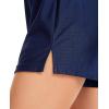 Vlazom Women’s Satin Half Slip Shorts for Under Dresses Pettipants for Women Culottes Slip Shorts with Side Split S-3XL(Navy)