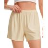 Vlazom Women’s Satin Half Slip Shorts for Under Dresses Pettipants for Women Culottes Slip Shorts with Side Split S-3XL(Nude)