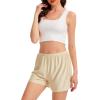 Vlazom Women’s Satin Half Slip Shorts for Under Dresses Pettipants for Women Culottes Slip Shorts with Side Split S-3XL(Nude)