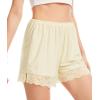 Vlazom Women’s Pettipants Culotte Slip Shorts Bloomers Split Skirt for Women Under Dress S-3XL(Beige)