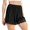 Vlazom Women’s Pettipants Culotte Slip Shorts Bloomers Split Skirt for Women Under Dress S-3XL(Black)