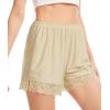 Vlazom Women’s Pettipants Culotte Slip Shorts Bloomers Split Skirt for Women Under Dress S-3XL(Nude)