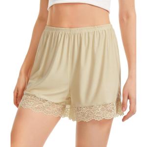 Vlazom Women’s Pettipants Culotte Slip Shorts Bloomers Split Skirt for Women Under Dress S-3XL(Nude)