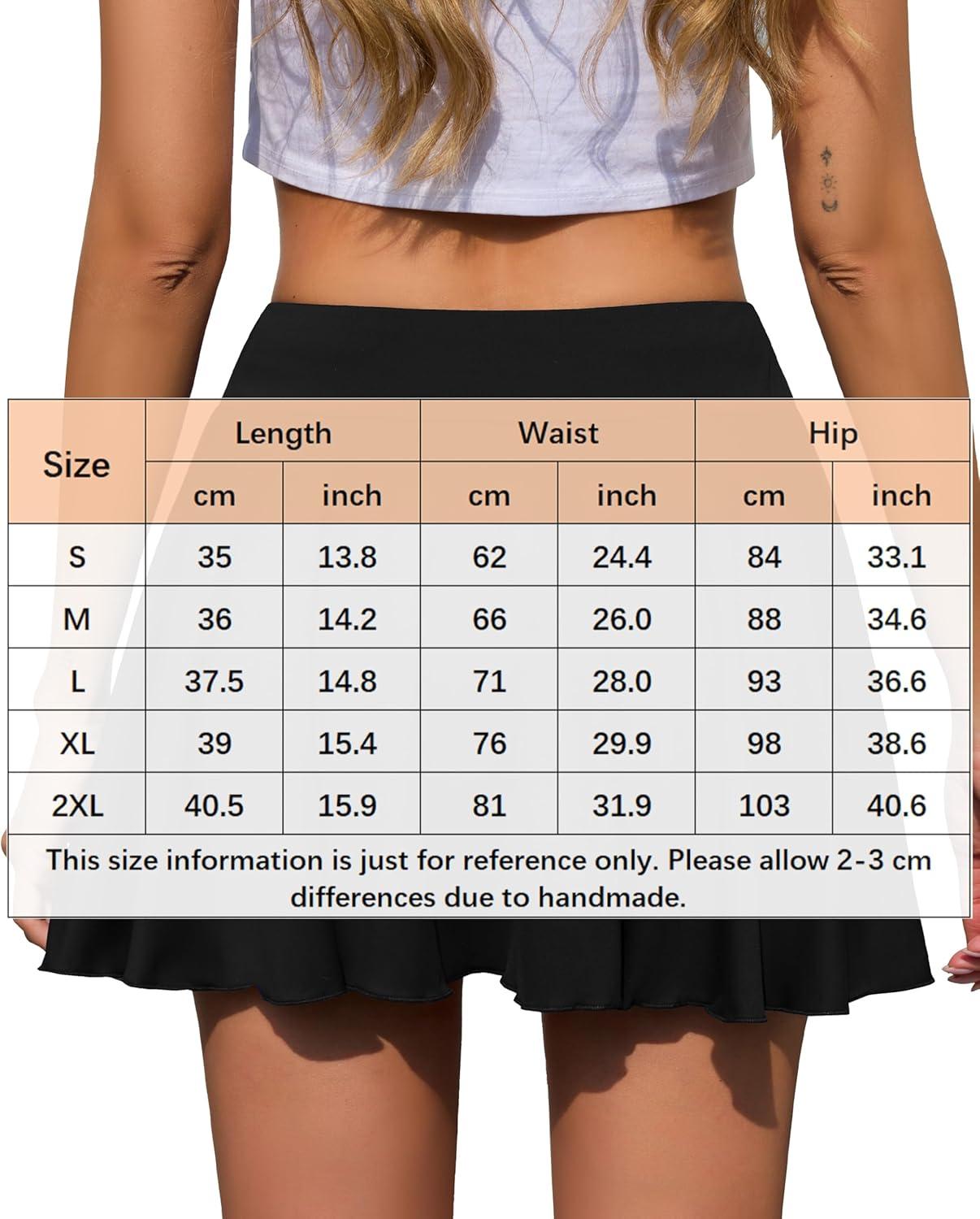 imageVlazom Womens Tennis Skirt High Waisted Pleated Tennis Golf Skort Athletic Skirt for Pickleball Workout SXXLBlack