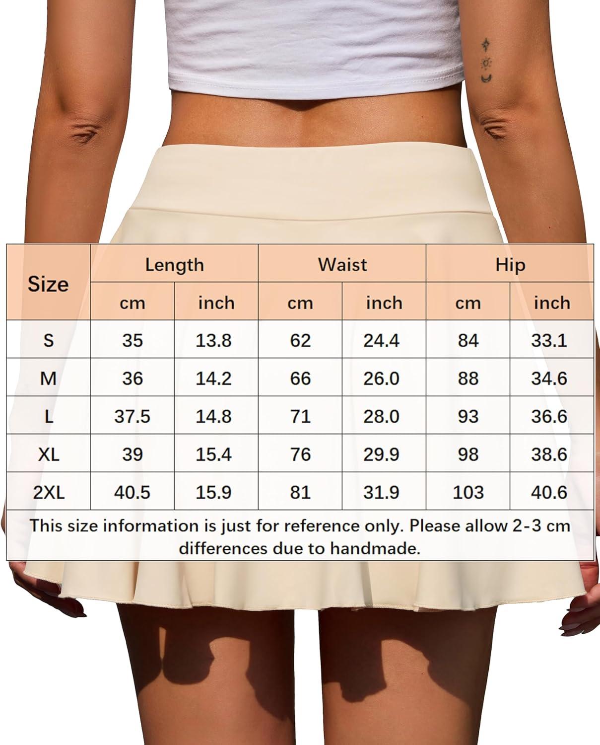 imageVlazom Womens Tennis Skirt High Waisted Pleated Tennis Golf Skort Athletic Skirt for Pickleball Workout SXXLKhaki