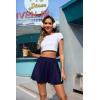 Vlazom Women’s Tennis Skirt High Waisted Pleated Tennis Golf Skort Athletic Skirt for Pickleball Workout S-XXL(Navy)
