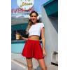 Vlazom Women’s Tennis Skirt High Waisted Pleated Tennis Golf Skort Athletic Skirt for Pickleball Workout S-XXL(Red)