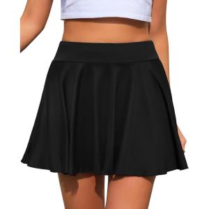 Vlazom Women’s Tennis Skirt High Waisted Pleated Tennis Golf Skort Athletic Skirt for Pickleball Workout S-XXL(Black)