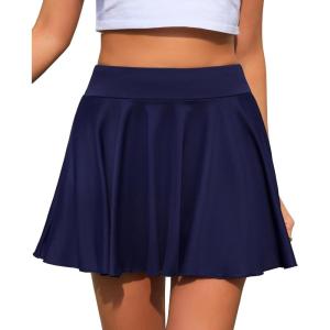 Vlazom Women’s Tennis Skirt High Waisted Pleated Tennis Golf Skort Athletic Skirt for Pickleball Workout S-XXL(Navy)