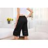 Vlazom Women’s Pettipants Bottom Half Slip Culotte Slip Shorts Pajama Pants Lace Trim Wide Leg Bloomers S-3XL(Black)