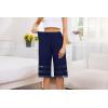 Vlazom Women’s Pettipants Bottom Half Slip Culotte Slip Shorts Pajama Pants Lace Trim Wide Leg Bloomers S-3XL(Navy)