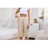 Vlazom Women’s Satin Pettipant Culotte Slip Shorts Lace Trim Wide Leg Bloomers for Split Skirt Under Dress S-3XL(Champagne)