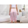 Vlazom Women’s Satin Pettipant Culotte Slip Shorts Lace Trim Wide Leg Bloomers for Split Skirt Under Dress S-3XL(Pink)