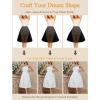 Vlazom Women’s Hoop Petticoat Skirt Short Half Slip Crinoline Underskirt Puffy Tulle Slips for Wedding Ball Gown S-3XL(Black)