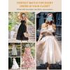 Vlazom Women’s Hoop Petticoat Skirt Short Half Slip Crinoline Underskirt Puffy Tulle Slips for Wedding Ball Gown S-3XL(Black)