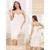 Vlazom Women’s Full Slip for Under Dress,Long Lace Cami Slip Dress Soft Modal Underskirt with Adjustable Strap(White)