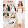 Vlazom Women’s Full Slip for Under Dress,Long Lace Cami Slip Dress Soft Modal Underskirt with Adjustable Strap(White)