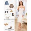 Vlazom Women’s Full Slip for Under Dress,Long Lace Cami Slip Dress Soft Modal Underskirt with Adjustable Strap(White)