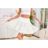 Vlazom Women’s Tutu Skirt Petticoat Above Knee Underskirt Tulle Puffy Skirt Crinoline Slip S-3XL(Beige)