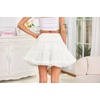 Vlazom Women’s Tutu Skirt Petticoat Above Knee Underskirt Tulle Puffy Skirt Crinoline Slip S-3XL(Beige)