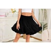 Vlazom Women’s Tutu Skirt Petticoat Above Knee Underskirt Tulle Puffy Skirt Crinoline Slip S-3XL(Black)