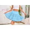 Vlazom Women’s Tutu Skirt Petticoat Above Knee Underskirt Tulle Puffy Skirt Crinoline Slip S-3XL(Light Blue)