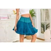 Vlazom Women’s Tutu Skirt Petticoat Above Knee Underskirt Tulle Puffy Skirt Crinoline Slip S-3XL(Peacock Blue)