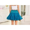 Vlazom Women’s Tutu Skirt Petticoat Above Knee Underskirt Tulle Puffy Skirt Crinoline Slip S-3XL(Peacock Blue)