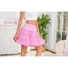 Vlazom Women’s Tutu Skirt Petticoat Above Knee Underskirt Tulle Puffy Skirt Crinoline Slip S-3XL(Pink)