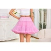 Vlazom Women’s Tutu Skirt Petticoat Above Knee Underskirt Tulle Puffy Skirt Crinoline Slip S-3XL(Pink)