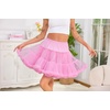 Vlazom Women’s Tutu Skirt Petticoat Above Knee Underskirt Tulle Puffy Skirt Crinoline Slip S-3XL(Pink)
