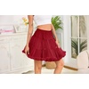 Vlazom Women’s Tutu Skirt Petticoat Above Knee Underskirt Tulle Puffy Skirt Crinoline Slip S-3XL(Red)