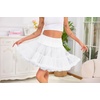 Vlazom Women’s Tutu Skirt Petticoat Above Knee Underskirt Tulle Puffy Skirt Crinoline Slip S-3XL(White)