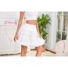 Vlazom Women’s Tutu Skirt Petticoat Above Knee Underskirt Tulle Puffy Skirt Crinoline Slip S-3XL(White)