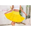 Vlazom Women’s Tutu Skirt Petticoat Above Knee Underskirt Tulle Puffy Skirt Crinoline Slip S-3XL(Yellow)