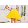 Vlazom Women’s Tutu Skirt Petticoat Above Knee Underskirt Tulle Puffy Skirt Crinoline Slip S-3XL(Yellow)